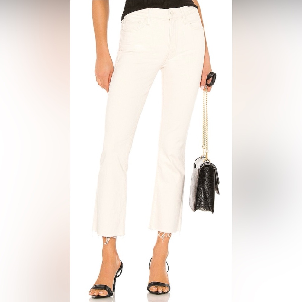 MOTHER Women's Cropped Jeans in White
